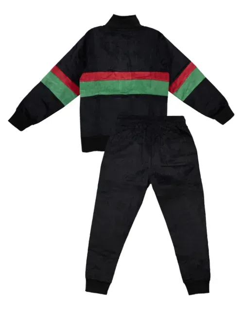 Buzo Conjunto Pimps Bebe Cotelé - Corduroy Scudetto - Negro