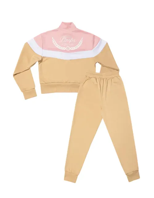 Buzo Conjunto Pimps Bebe - Colección Arpione - Beige/Rosa