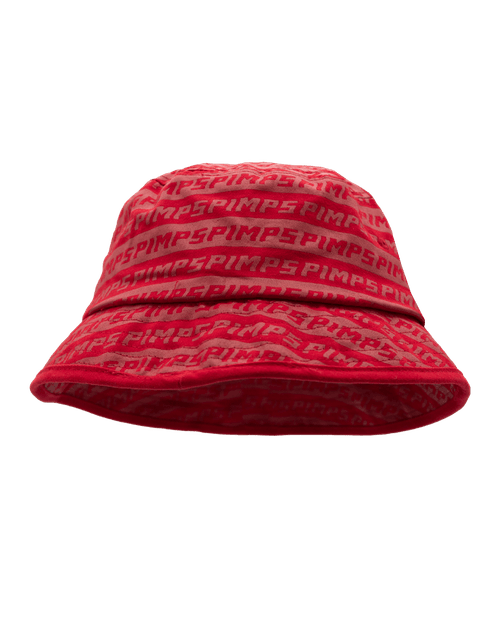 Bucket Hat Pimps Multilogo - Rojo