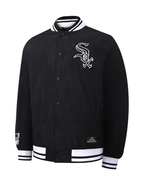 Chaqueta Bomber MLB Old Field Collection Hombre - Chicago White Sox - Blanco