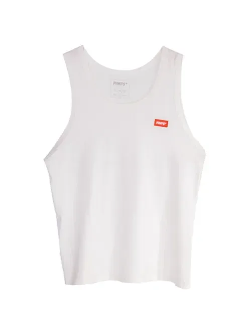 Polera Pimps Hombre - Sin Mangas Musculosa - Colección Elemental - Blanco