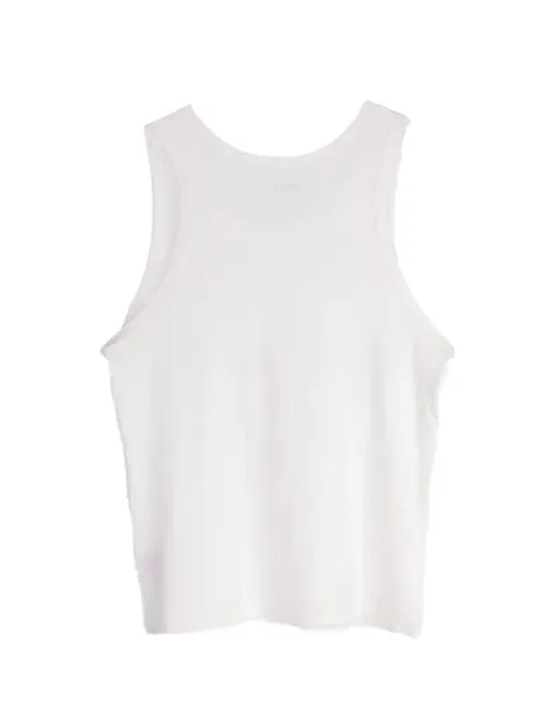 Polera Pimps Hombre - Sin Mangas Musculosa - Colección Elemental - Blanco