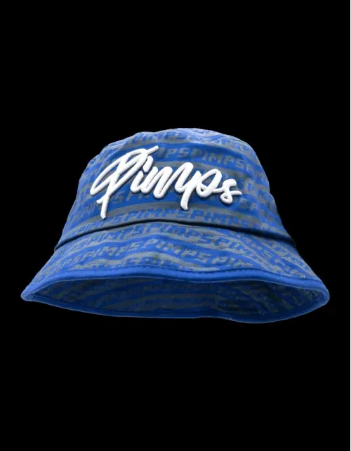 Bucket Hat Pimps Multilogo - Azul