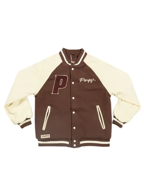 Chaqueta Bomber Varsity Pimps Hombre - Café