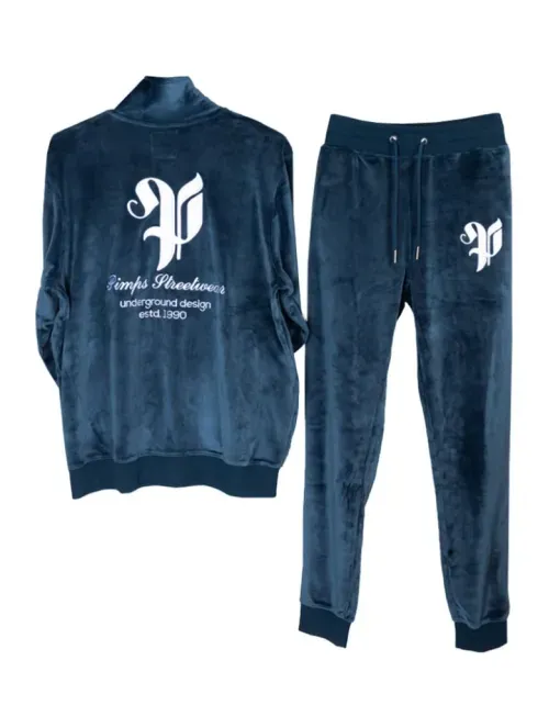 Buzo Conjunto Pimps Juvenil - Colección Heráldica - Plush Azul