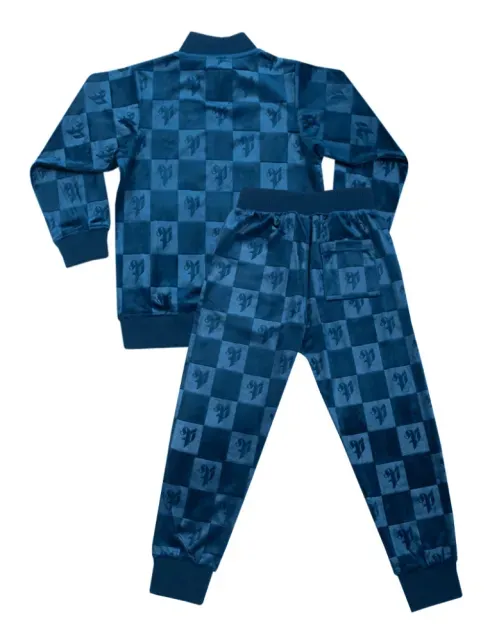 Buzo Conjunto Pimps Juvenil Plush - Multilogo Heráldica - Azul