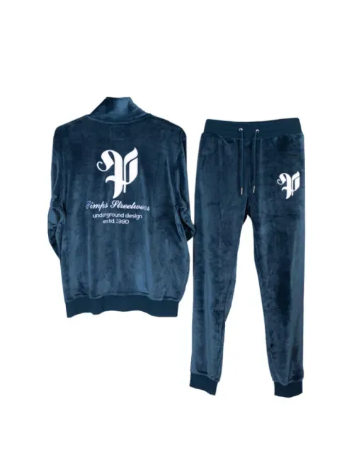 Buzo Conjunto Pimps Bebe - Colección Heráldica - Plush Azul