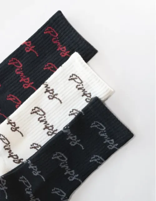 Pack 3 Pares de Calcetines Pimps Multilogo - Tricolor