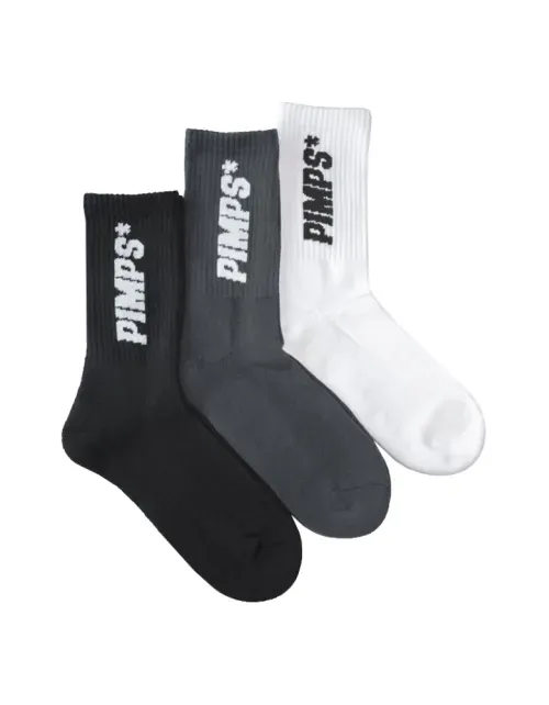 Pack 3 Pares de Calcetines Pimps Básicos - Tricolor