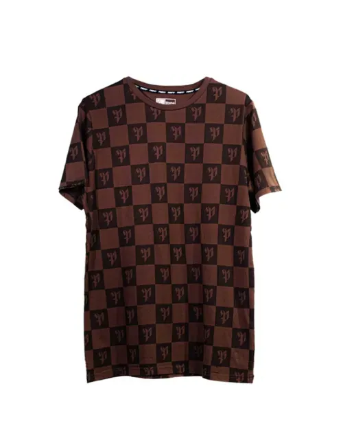 Polera Pimps Juvenil Cuadros - Colección Heráldica - Café