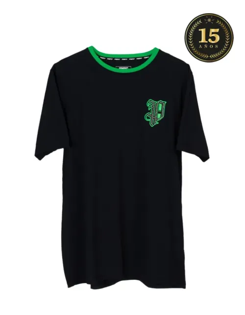 Polera Pimps Hombre - Coleccion Aniversario XV Verde - Negro