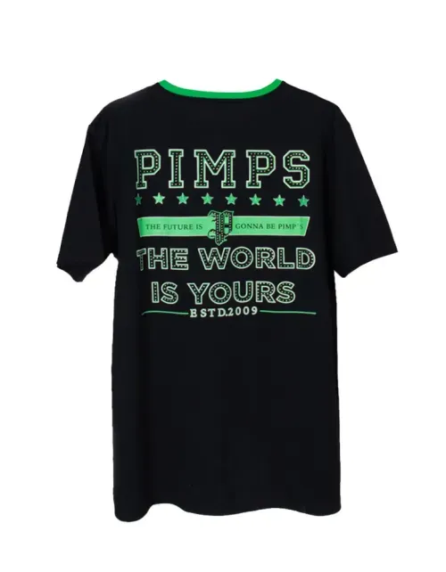 Polera Pimps Hombre - Coleccion Aniversario XV Verde - Negro
