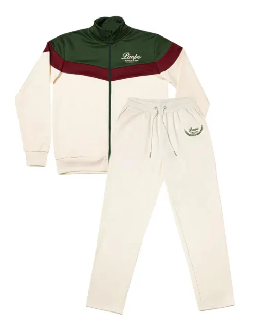 Buzo Conjunto Pimps Hombre - Colección Arpione - Crema/Verde
