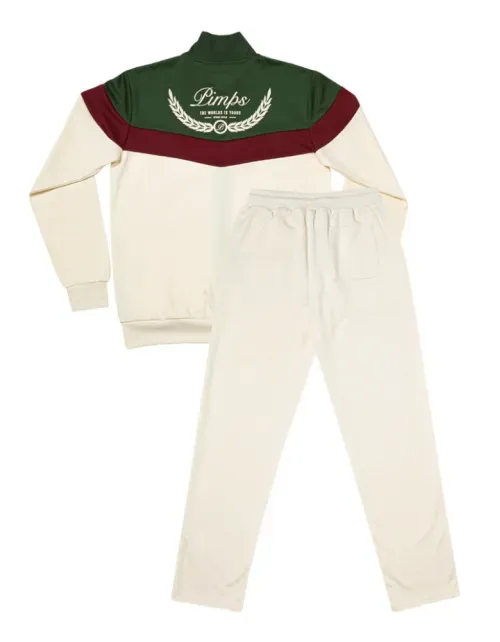 Buzo Conjunto Pimps Hombre - Colección Arpione - Crema/Verde