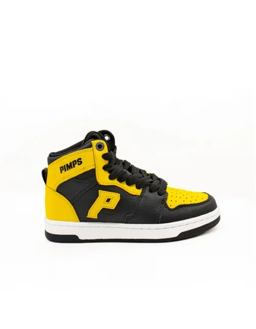 Zapatillas Pimps Niño - Strong Hi - Black Yellow
