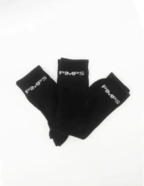 Pack 3 Pares de Calcetines Pimps - Adulto - Negro