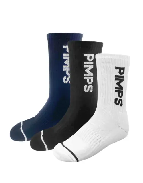 Pack 3 Pares de Calcetines Pimps Franja - Juvenil - Tricolor