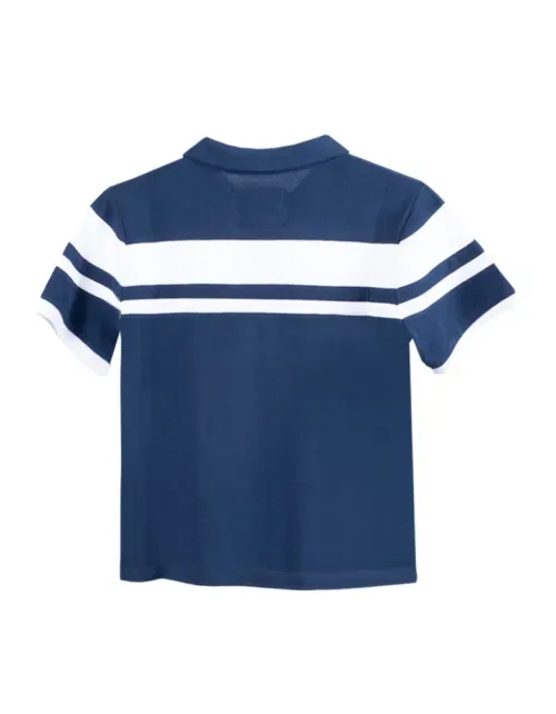 Polera Pimps Niño Piqué - Colección Heraldica - Azul