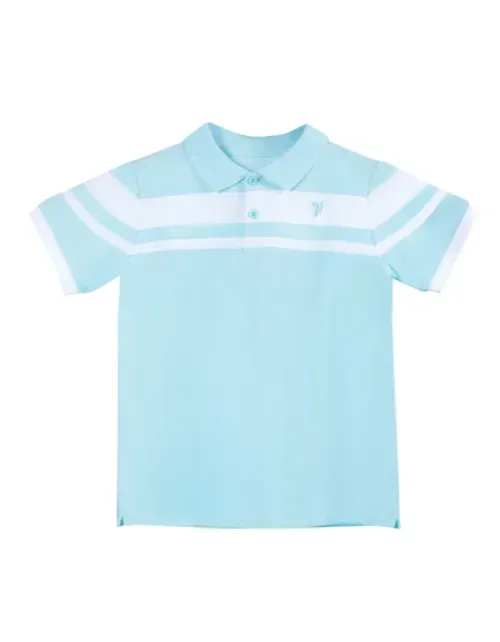 Polera Pimps Niño Piqué - Colección Heraldica - Celeste