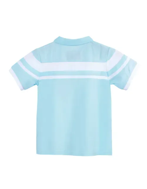 Polera Pimps Niño Piqué - Colección Heraldica - Celeste