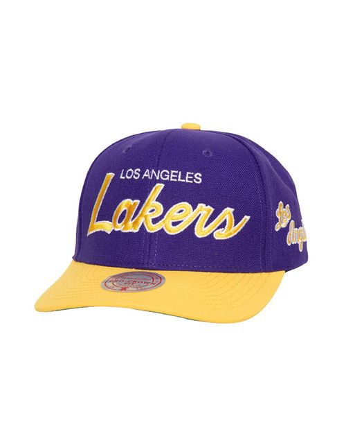 Gorra Dad Hat Mitchell & Ness - NBA TEAM SCRIPT 2.0 PRO HWC - Los Angeles Lakers - Morado