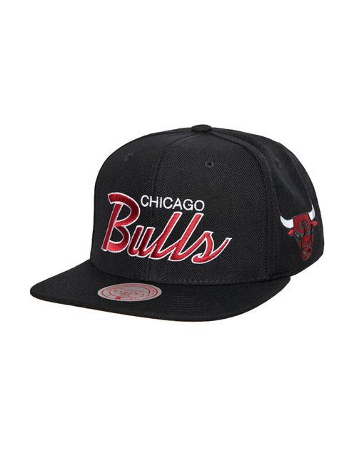 Gorra Snapback Mitchell & Ness - NBA TEAM SCRIPT 2.0 - Chicago Bulls - Negro