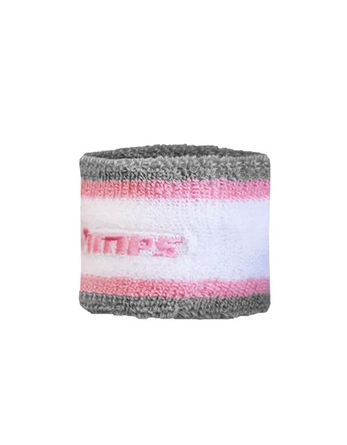 Banda Muñequera Pimps Deportiva - Blanco Gris Rosado