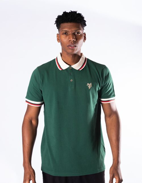 Polera Pimps Hombre Piqué - Colección Heráldica - Verde