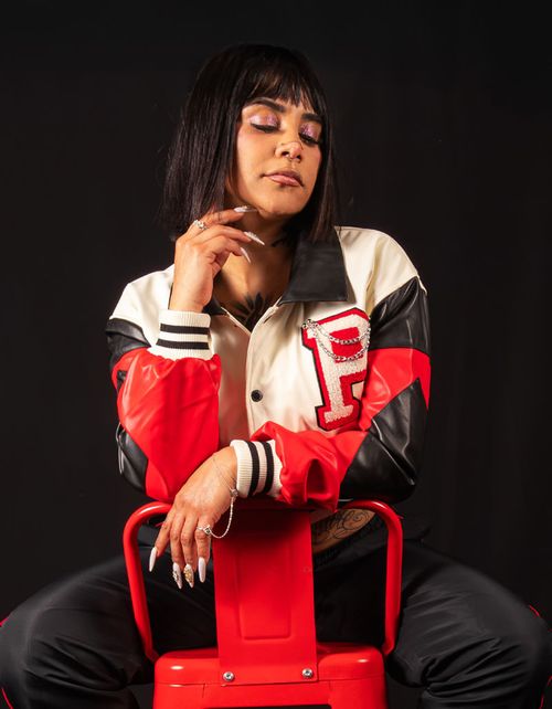 Chaqueta Crop Pimps Mujer - Edición Limitada Flor de Rap