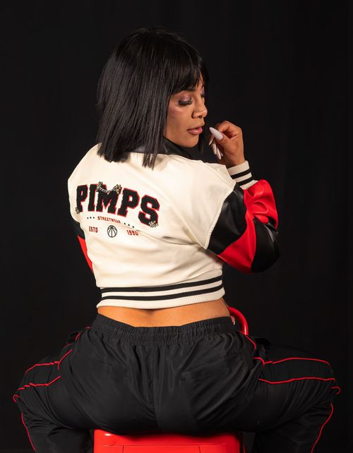 Chaqueta Crop Pimps Mujer - Edición Limitada Flor de Rap