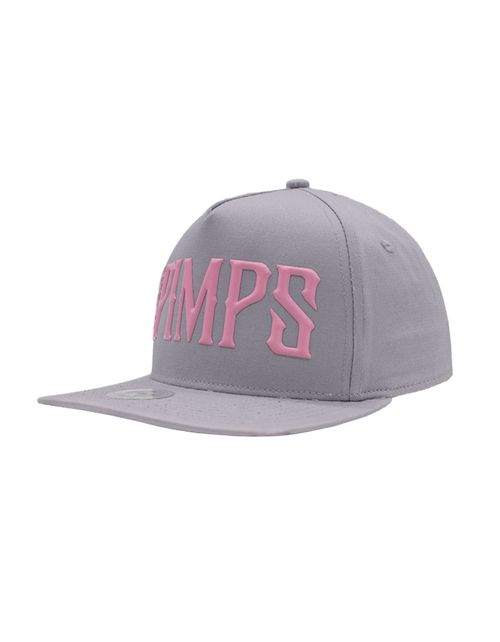 Gorra Snapback Pimps - Gris/Rosado