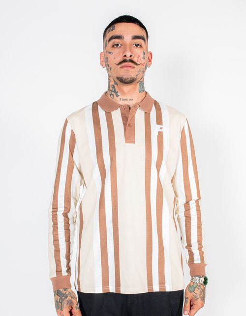 Polera Pimps Unisex - Colección Stripe ML Beige