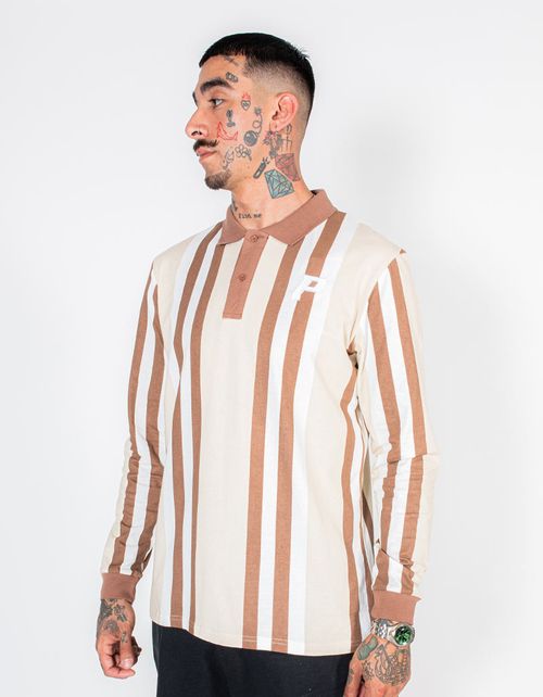 Polera Pimps Unisex - Colección Stripe ML Beige