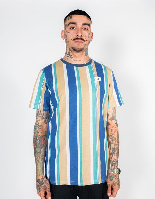 Polera Pimps Unisex Stripes Cuello Blue