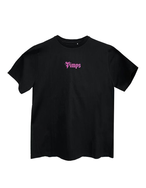 Polera Pimps Unisex ANGEL Oversize - Negro