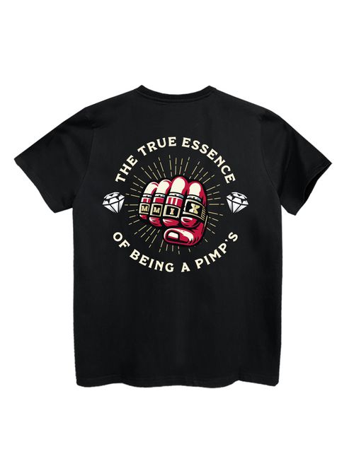 Polera Pimps Unisex Oversize - Negro