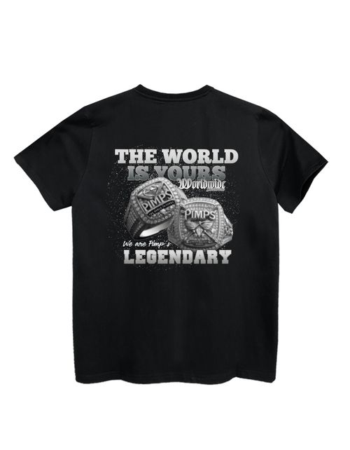 Polera Pimps Unisex Oversize Legendary - Negro
