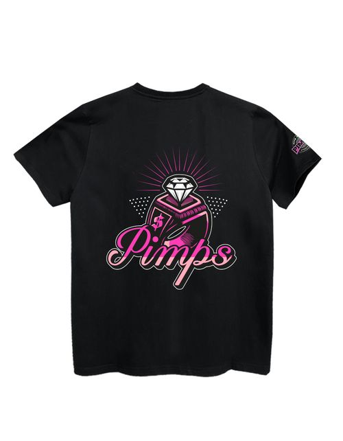 Polera Pimps Unisex Oversize Ring - Negro