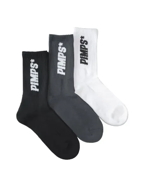 Pack 3 Pares de Calcetines Pimps Básicos - Tricolor
