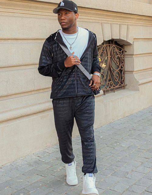 Buzo Conjunto Pimps Hombre Plush - Multilogo - Negro