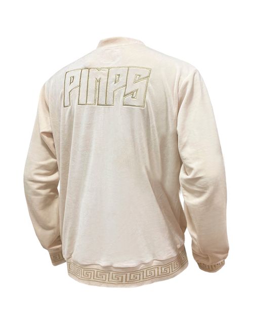 Poleron Pimps Hombre Plush Zipper Beige