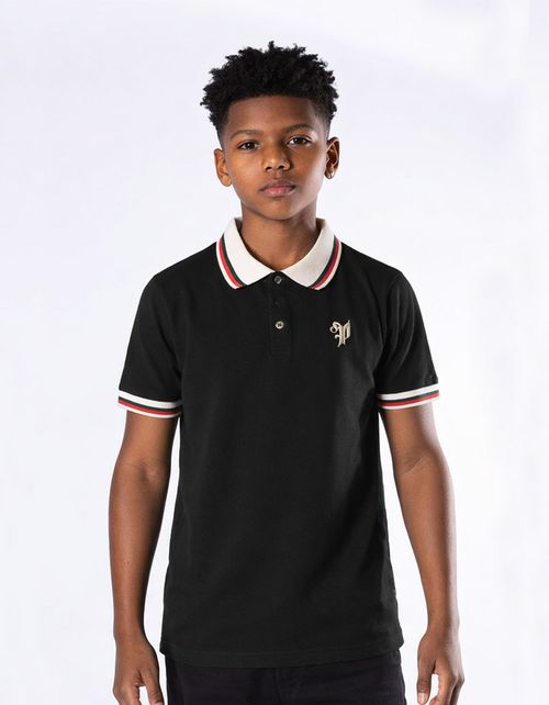 Polera Pimps Juvenil Piqué - Colección Heráldica - Negro