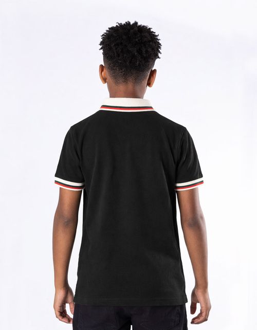 Polera Pimps Juvenil Piqué - Colección Heráldica - Negro