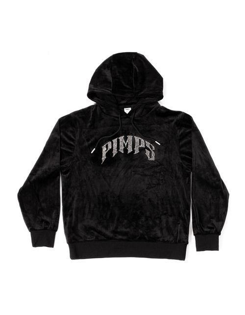 Poleron Pimps Hombre Plush Cristal Negro