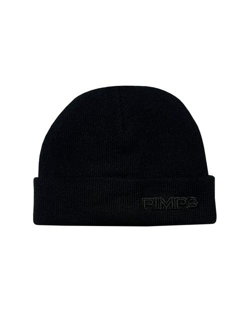 Fisherman Beanie Pimps Gorra de Lana corto Negro