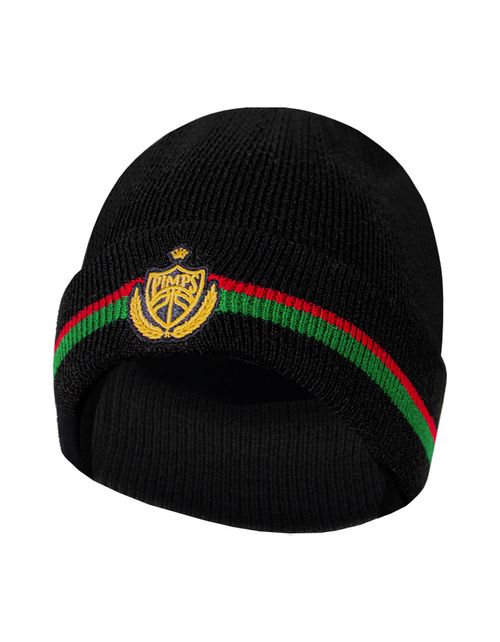 Beanie Pimps Gorro de Lana Colección Scudetto Negro